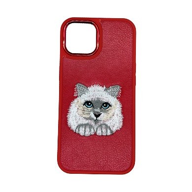 Cat iPhone 12 Case red