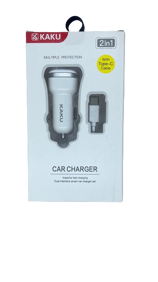Kaku Car Charger Type C 2 in 1