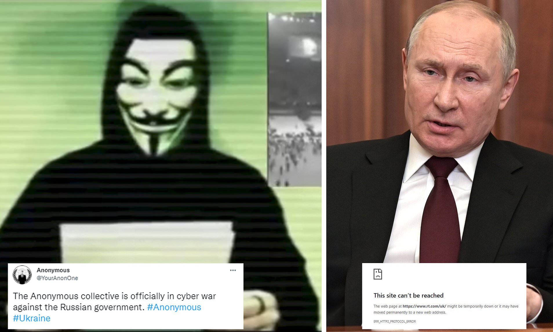 The famous hacker group Anonymous has declared a cyber war to Russia