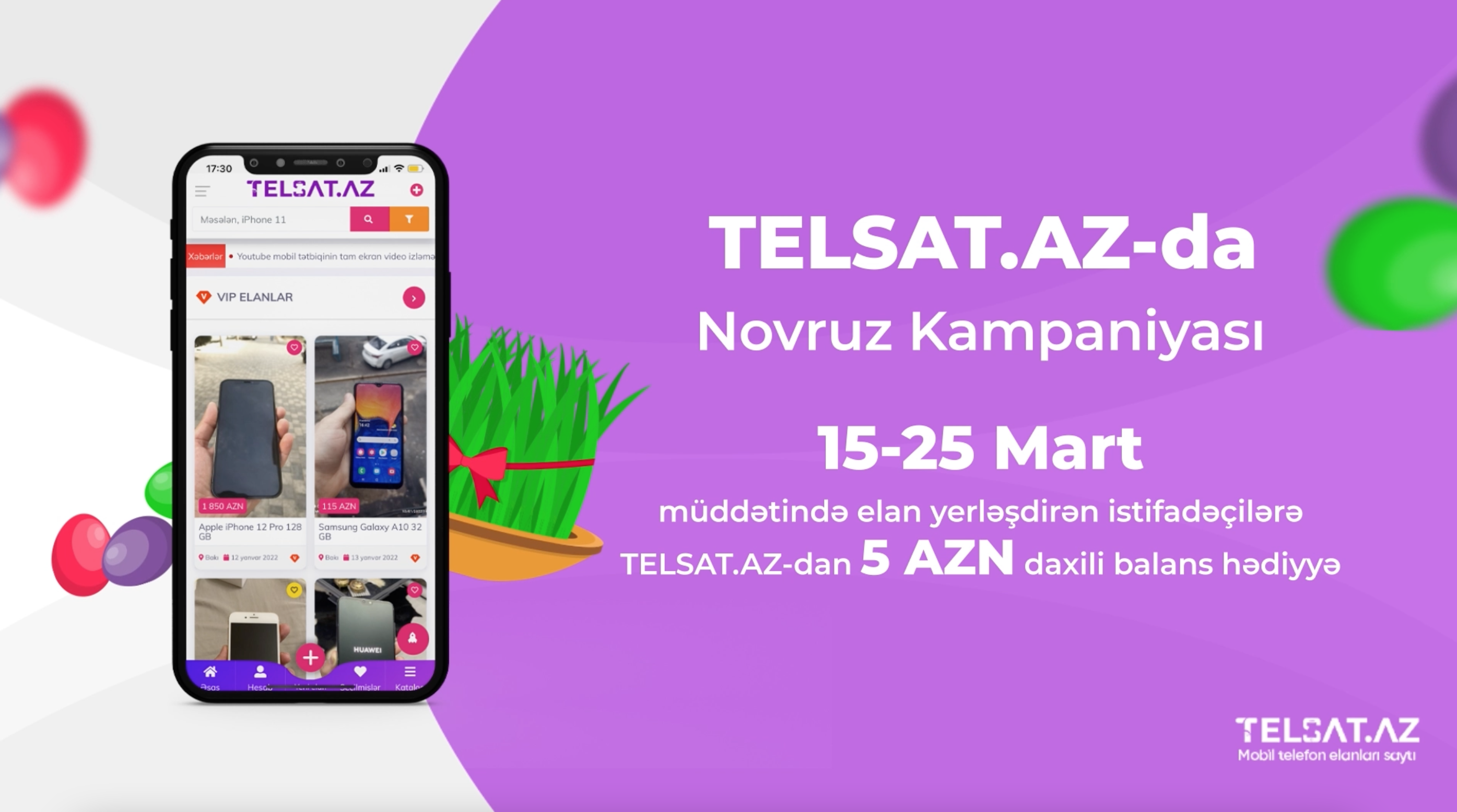 Novruz campaign: 5 azn gift bonus balance for advertisers!